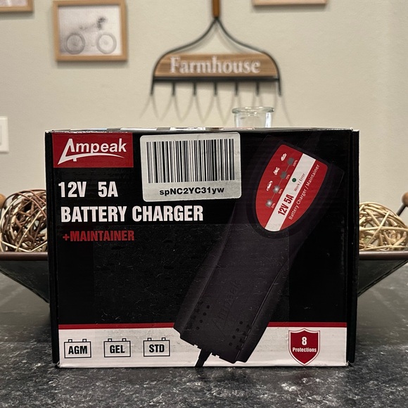 New! Ampeak Battery Charger Automotive: 5A 12V Auto Trickle Charger Maintainer - Picture 2 of 16